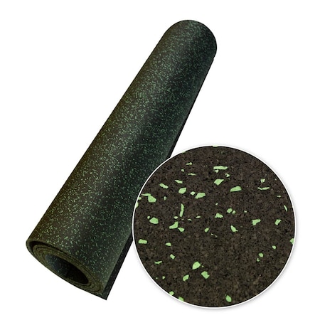 Elephant Bark Rubber Flooring - 3/8 In. X 4 Ft. X 4.5ft. - Green Dot