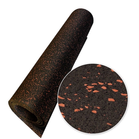Elephant Bark Rubber Flooring - 3/8 In. X 4 Ft. X 9ft. - Red Dot