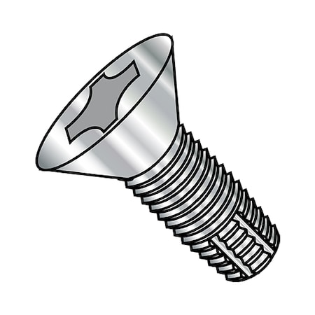Thread Cutting Screw, #10-32 X 1 In, 18-8 Stainless Steel Flat Head Phillips Drive, 2000 PK