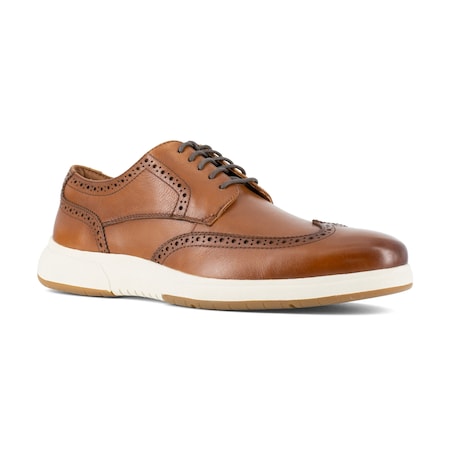 Mens Cognac Steel Toe Wingtip Work O,PR