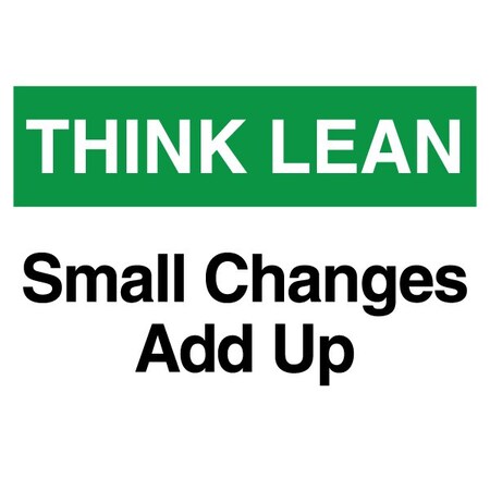 Lean Sign,PVC 10x14,Small Changes, 60-1900-1014-L723