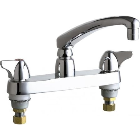 Manual 8 Mount, Sink Faucet, Chrome Plated