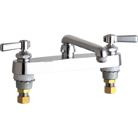 Manual 8 Mount, Service Sink Faucet, Chrome Plated