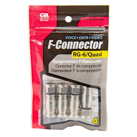 Coax Connector,Compression F-Series,PK4