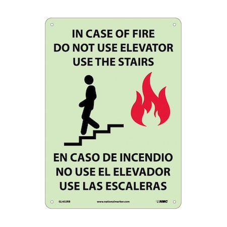 Do Not Use Elevator Sign - Bilingual, GL402PB