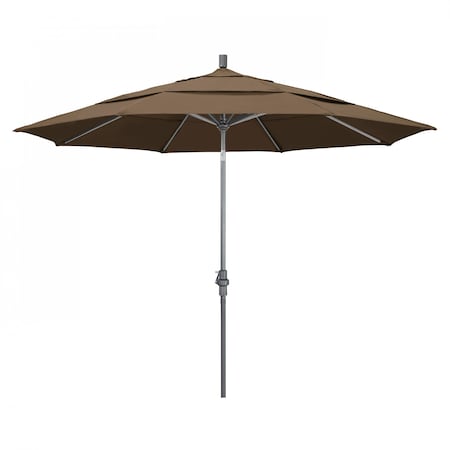 Patio Umbrella, Octagon, 110.5 H, Sunbrella Fabric, Cocoa
