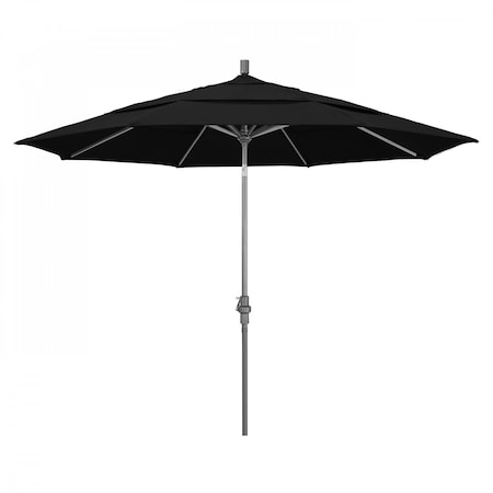 Patio Umbrella, Octagon, 110.5 H, Olefin Fabric, Black