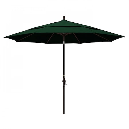 Patio Umbrella, Octagon, 110.5 H, Olefin Fabric, Hunter Green