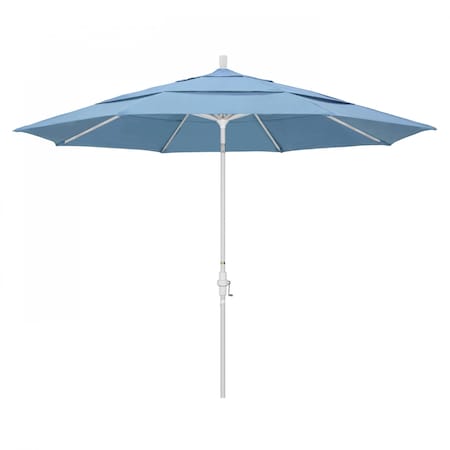 Patio Umbrella, Octagon, 110.5 H, Sunbrella Fabric, Air Blue