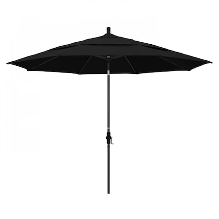 Patio Umbrella, Octagon, 110.5 H, Sunbrella Fabric, Black