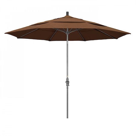 Patio Umbrella, Octagon, 109.5 H, Sunbrella Fabric, Teak