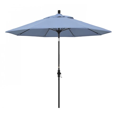 Patio Umbrella, Octagon, 101 H, Sunbrella Fabric, Air Blue
