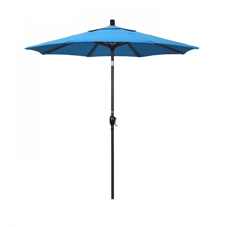 Patio Umbrella, Octagon, 95.5 H, Sunbrella Fabric, Canvas Cyan