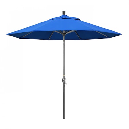 Patio Umbrella, Octagon, 101 H, Olefin Fabric, Royal Blue