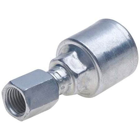 Fitting,Crimp-On,3/8in Hose, 6 JIC 37 F