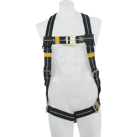 Weldng Harness,Qck Connect Leg,Blk/Ylw,S