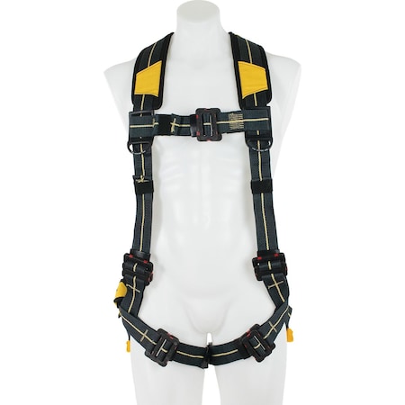 Arc Flash Harness,Pass Through Leg,M/L