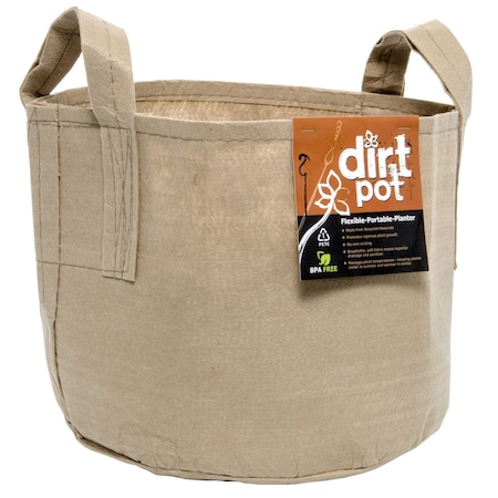 Dirt Pot Flexible Portable Planter,Tan,