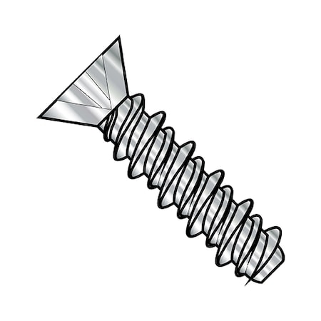 Self-Drilling Screw, #6-19 X 3/4 In, Stainless Steel Flat Head Phillips Drive, 7000 PK