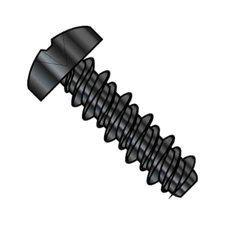 Self-Drilling Screw, #6-19 X 1/2 In, Black Zinc Plated Steel Pan Head Phillips Drive, 10000 PK