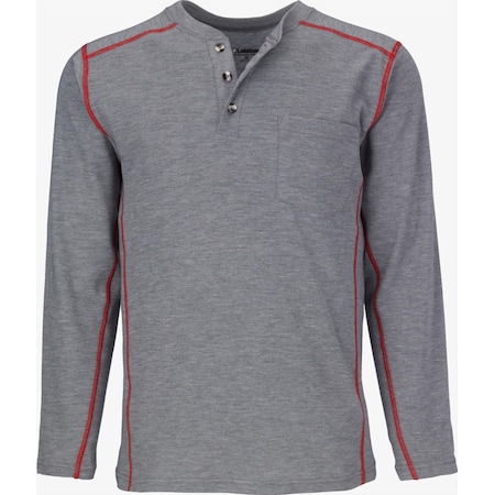 High Performance FR Henley,Gray,LGT