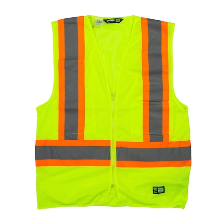 Vest,Hi-Vis,Class 2,Multi-Color,XL,Reg