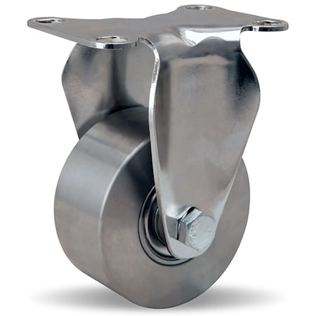 Rigid Caster,Stl 3X1-3/8 Stainless Whl