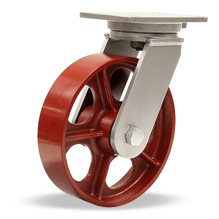 Champion Swivel Caster, 10 X 2-1/2 Metal Wheel, 3/4 Precision Tapered Bearing