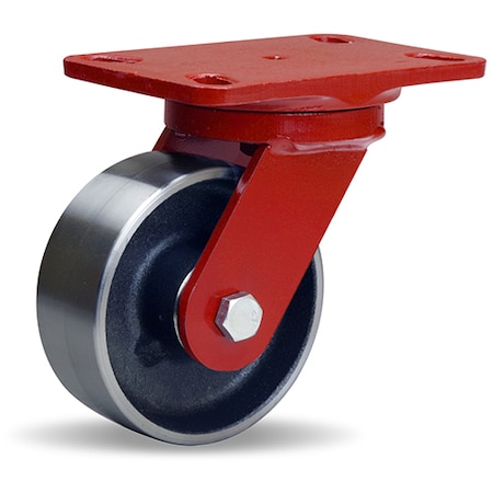 Heavy Service Swivel Caster, 5 X 2 Forged Steel Wheel, 3/4 Precision Tapered Bearings