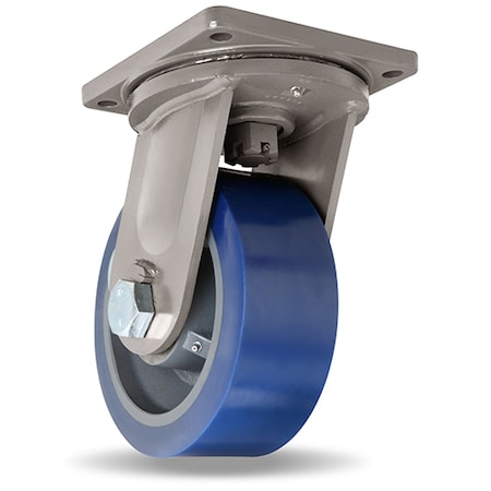 Maxi-Duty Swivel Caster, 10 X 4 Super Ultralast Wheel, 1 1/4 Precision Tapered Roller Bearings