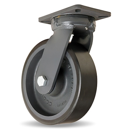 Super Endurance Swivel Caster, 10 X 3 Duralast XC Polyurethane (70D) On Cast Iron Wheel