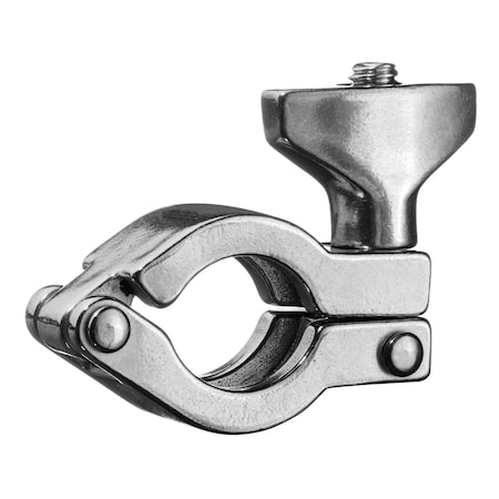 Sanitary Fitting, 304SS, Clamp With Wing Nut, 2-1/2 Tube OD