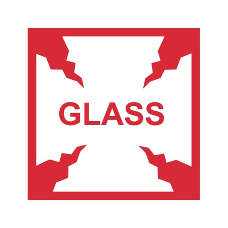 Glass International Shipping Label