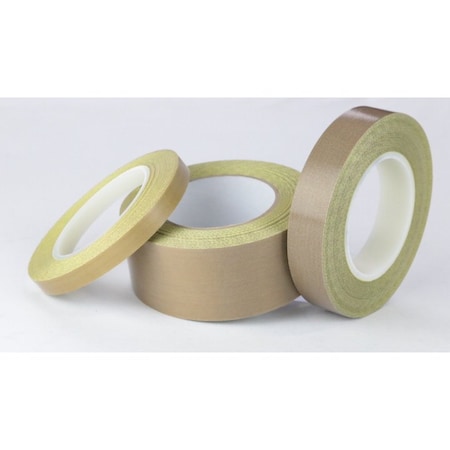 Tape,PTFE Ctd Fibrglss,5 Mil,1.5x18 Yd.