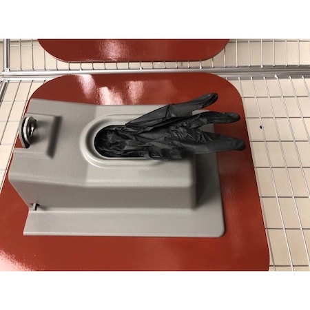 Gloves/Wipes Dispenser-Lockable,Grey