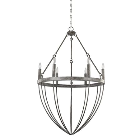 Harlow 6-Light Chandelier Ash