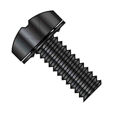 #4-40 X 1/4 In Phillips Pan Machine Screw, Black Oxide Steel, 10000 PK