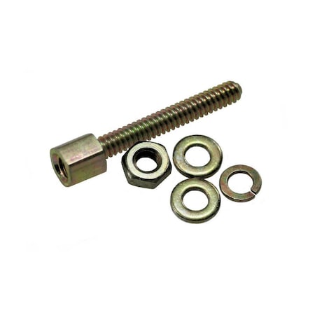 Jack Screw Standoff, #4-40 Thrd Sz, 0.6875 In L, Steel Zinc Plated