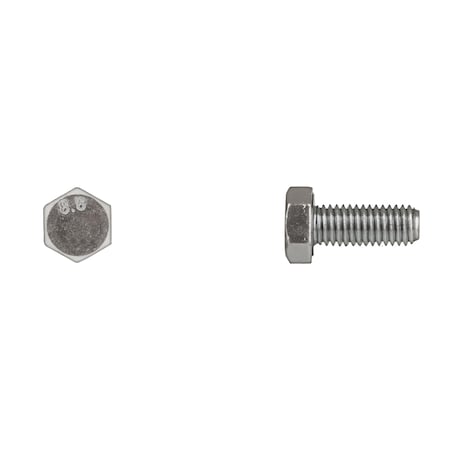 Class 8.8, M8-1.25 Hex Head Cap Screw, Zinc Plated Steel, 20 Mm L