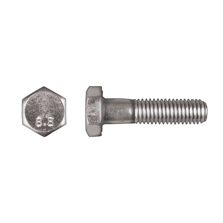 Class 8.8, M10-1.50 Hex Head Cap Screw, Zinc Plated Steel, 40 Mm L