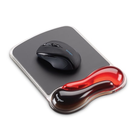 Mouse Pad Wrist Rest,Red,Duo Gel