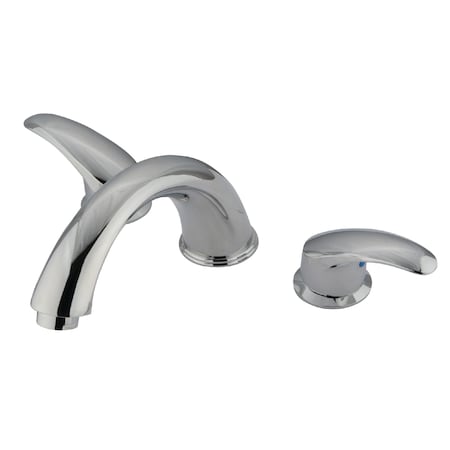 Roman Tub Faucet, Polished Chrome, Deck Mount