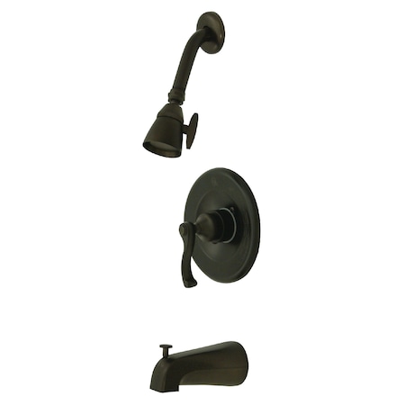 Tub And Shower Faucet, Oil Rubbed Bronze, Wall Mount