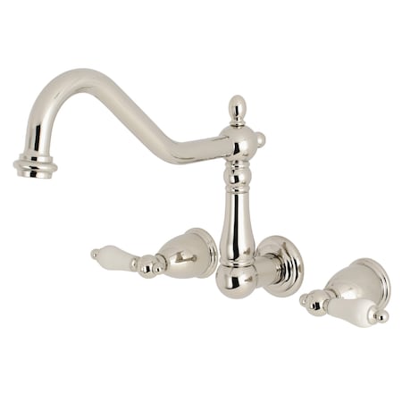 Roman Tub Faucet, Polished Nickel, Wall Mount