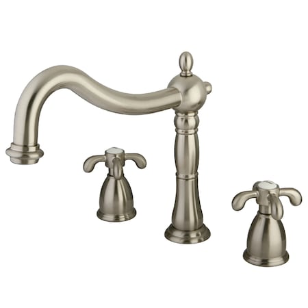 Roman Tub Faucet, Brushed Nickel, Deck Mount