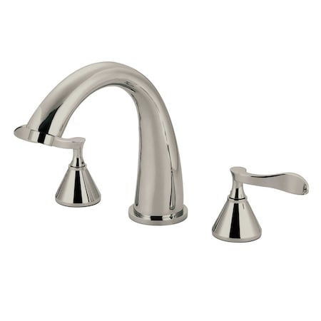 Roman Tub Faucet, Brushed Nickel, Deck Mount