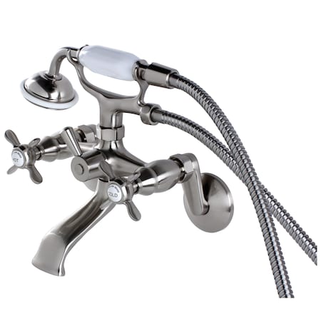 Wall-Mount Clawfoot Tub Faucet, Brushed Nickel, Wall Mount