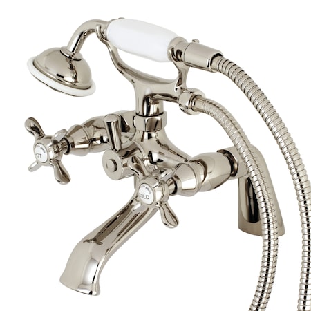 Deck-Mount Clawfoot Tub Faucet, Polished Nickel, Deck Mount