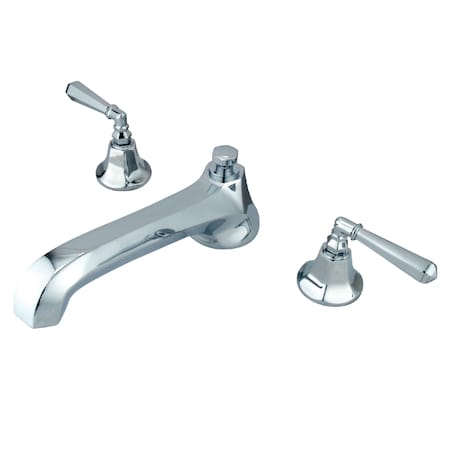 Roman Tub Faucet, Polished Chrome, Deck Mount