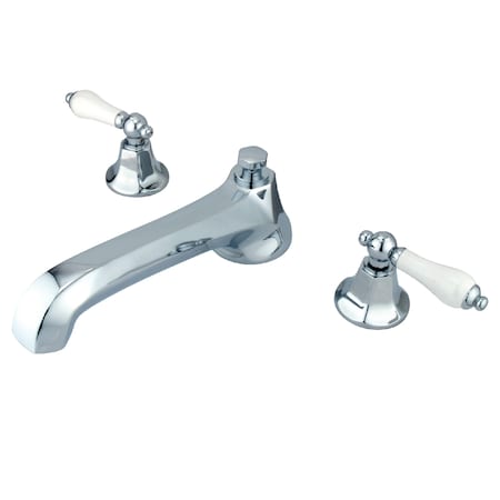 Roman Tub Faucet, Polished Chrome, Deck Mount